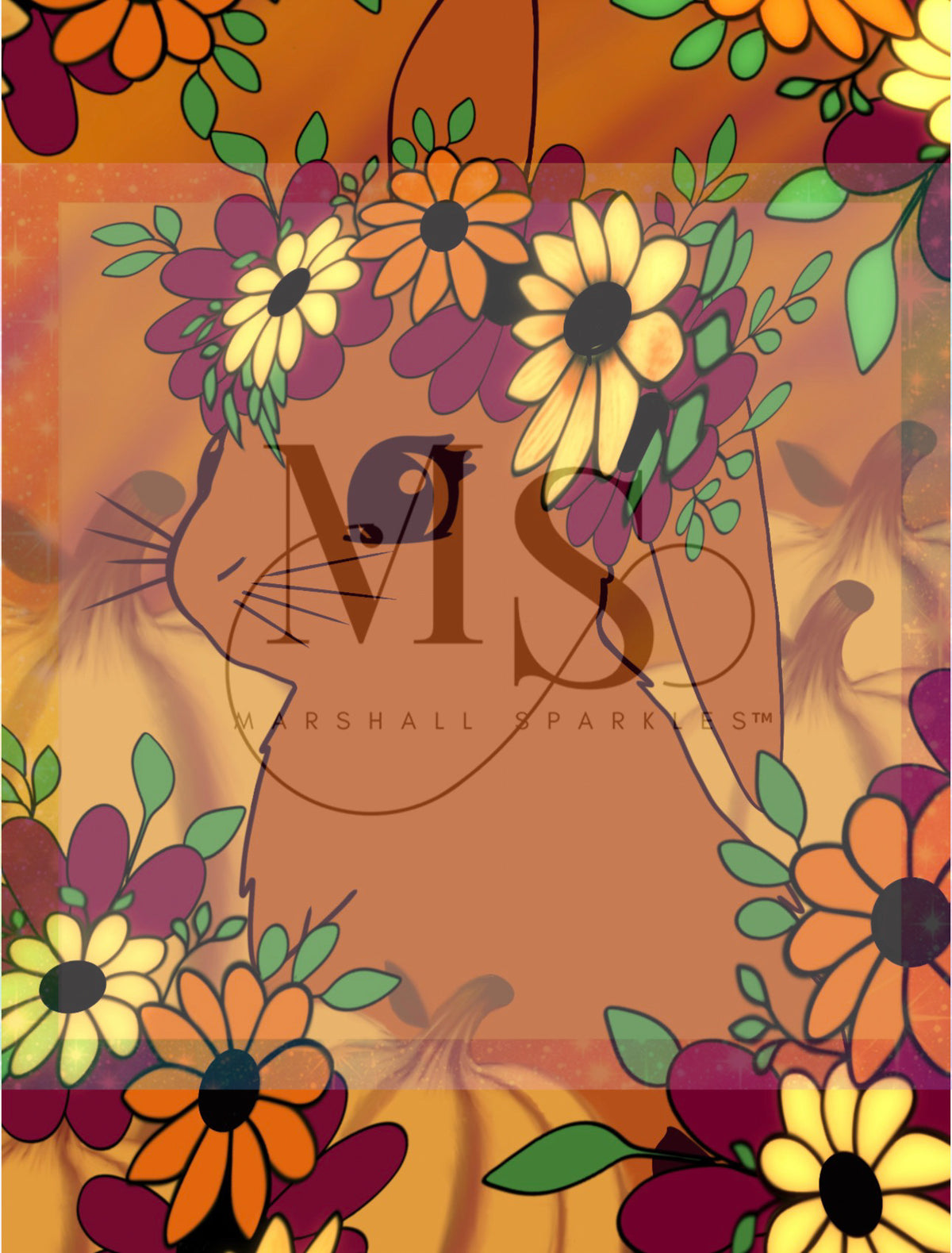 Pumpkin Patch (Hand Drawn) © 40x55 by Rachel Diamond
