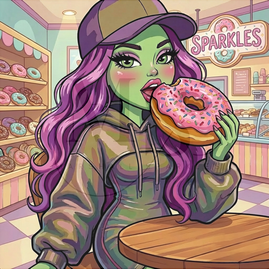 Sparkles Donut Cafe © 50x50 round fairy drill