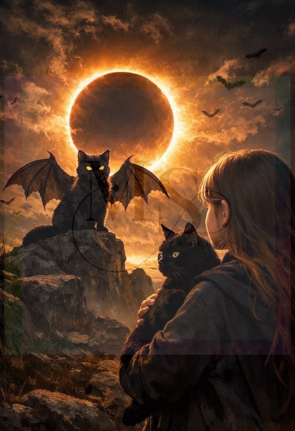 Guardians of the Crimson Eclipse © 60x90 by Tally @ NAT Art Creations