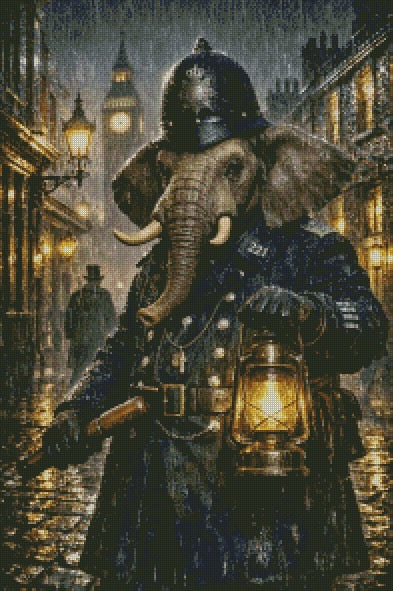 Nelly on Patrol © 50x75 by NAT Art Creations
