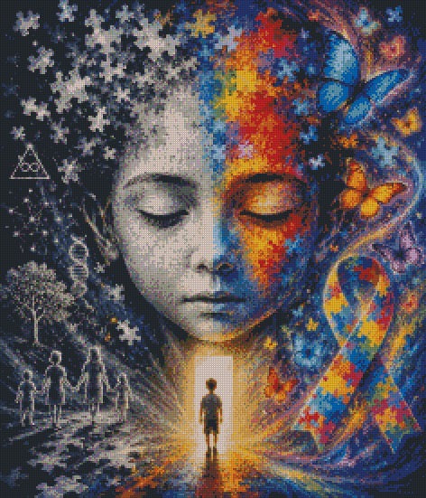 Beyond The Spectrum © 60x70 by KT Designs