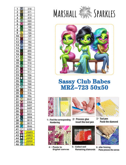 Sassy Club Babes © 50x50 (print to order)