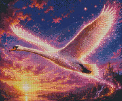 The Swan of Eternal light © 60x50 by KT Designs