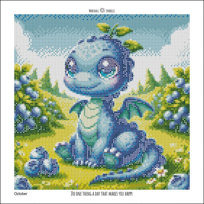 12 Months of Dragons ( 13 canvas, Free Birthday Dragon) © 30x30