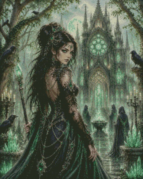 The Emerald Witch Queen © 60x75 by CrazyLoneWolf