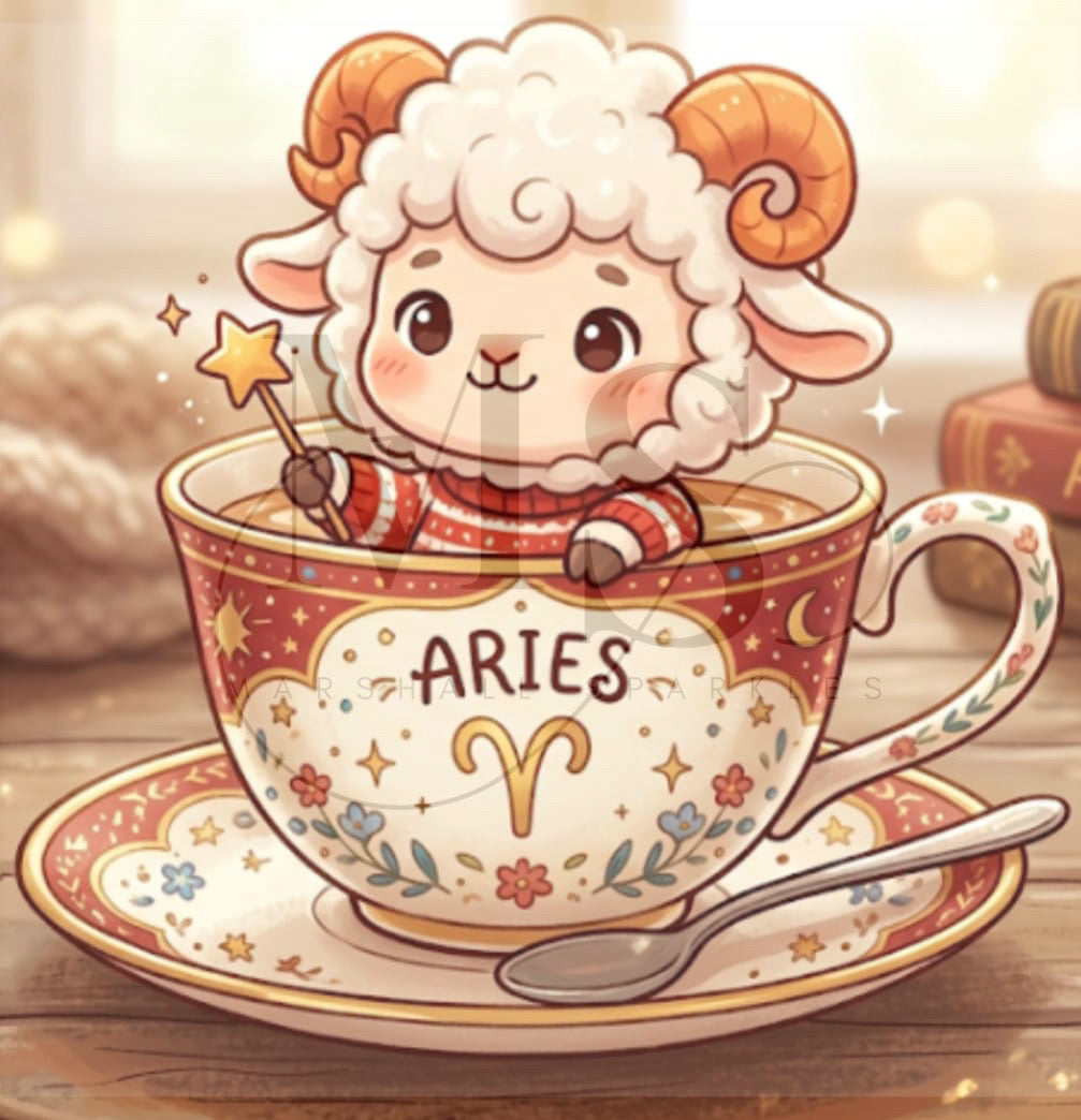 The Teacup Zodiac - Aries © 50x50 by RG Designs