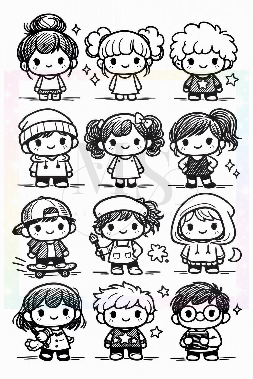 Colour Revel Doodle™ - Collective50x75 Square Drill Only© (Hand Drawn) by Sparkles & Doodles