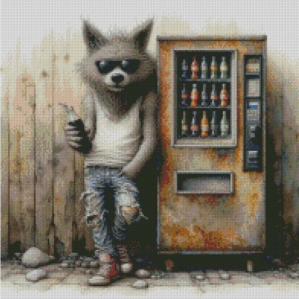 Rust & Fur - Wolf © 50x50 (print to order)