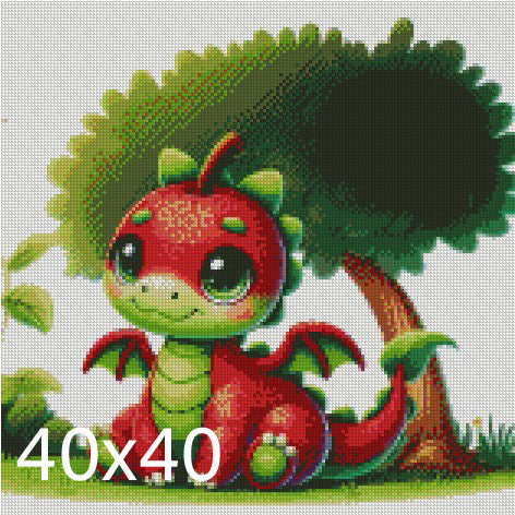 Apple Dragon © By Overton Designs 40x40