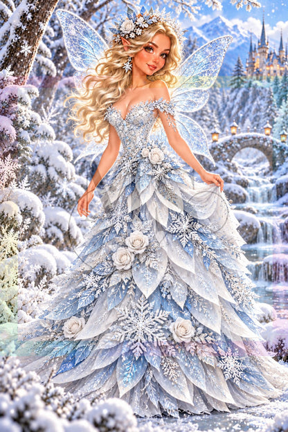 Winter Fairy © 60x90 by NAT Art Creations