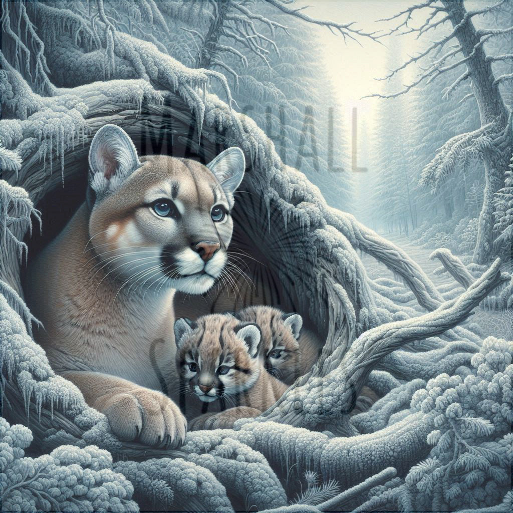 Snow Friends © 50x50 (print to order)