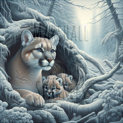 Snow Friends © 50x50 (print to order)