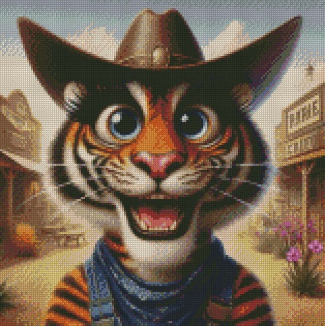 April Yellowstone - Tiger © 40x40 Square Fairy Drill