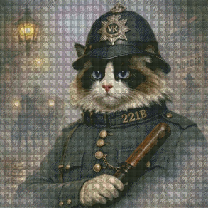 Constable Whiskers of Whitechapel © 60x60 by NAT Art Creations