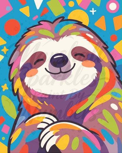 PBN - Rainbow Sloth MS046 © 40x50