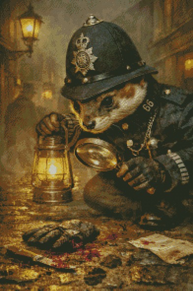 The Curious Case of PC Kyle © 50x75 by NAT Art Creations