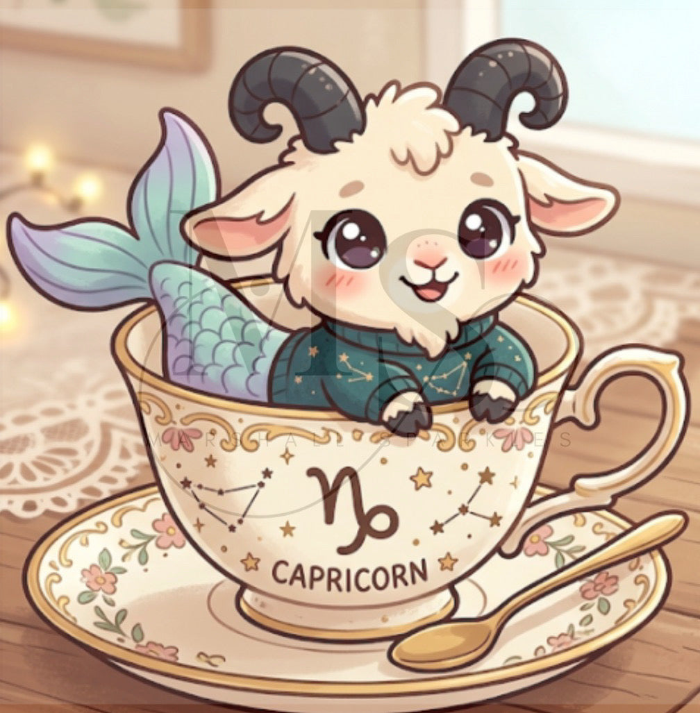 The Teacup Zodiac - Capricorn © 50x50 by RG Designs