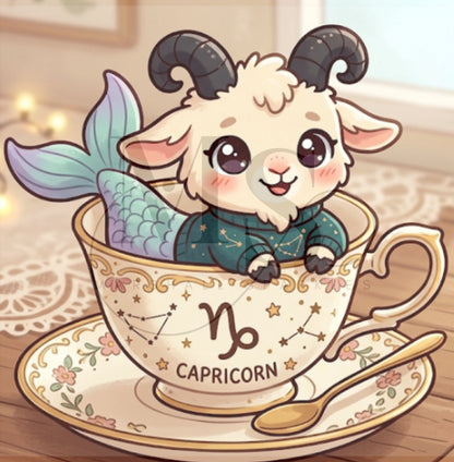 The Teacup Zodiac - Capricorn © 50x50 by RG Designs