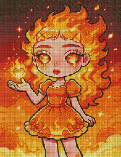 Flamekiss © 50x65 with Neon Drills