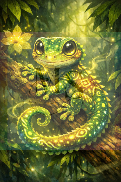 Jungle Gekko © 30x40 Pearl Painting
