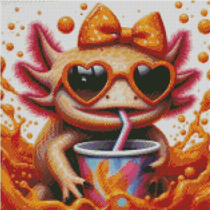 Milkshake Axolotl © 40x40 Round Fairy Drill