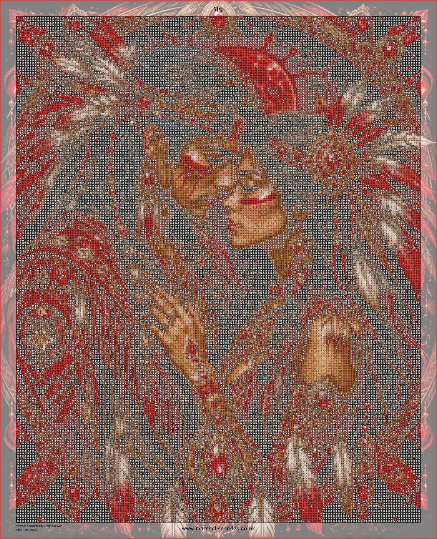 Crimson Soulmates © 60x75 by CrazyLoneWolf