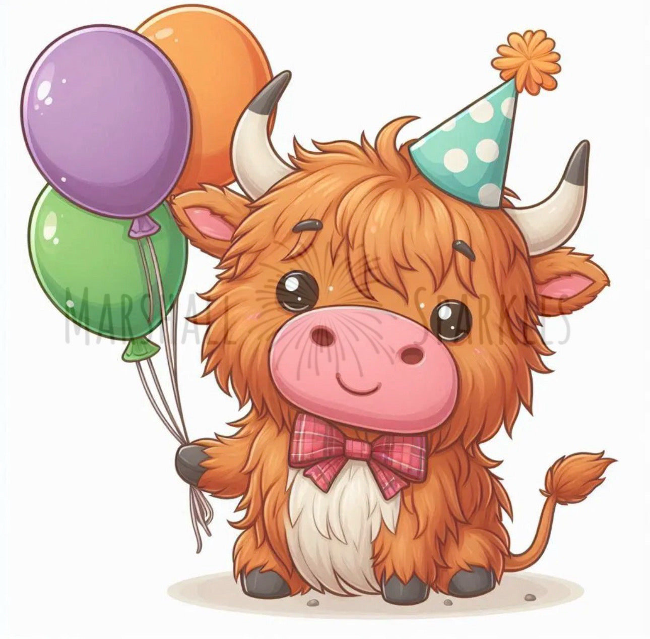 12 Months of Highland Cows © 30x30 free birthday canvas