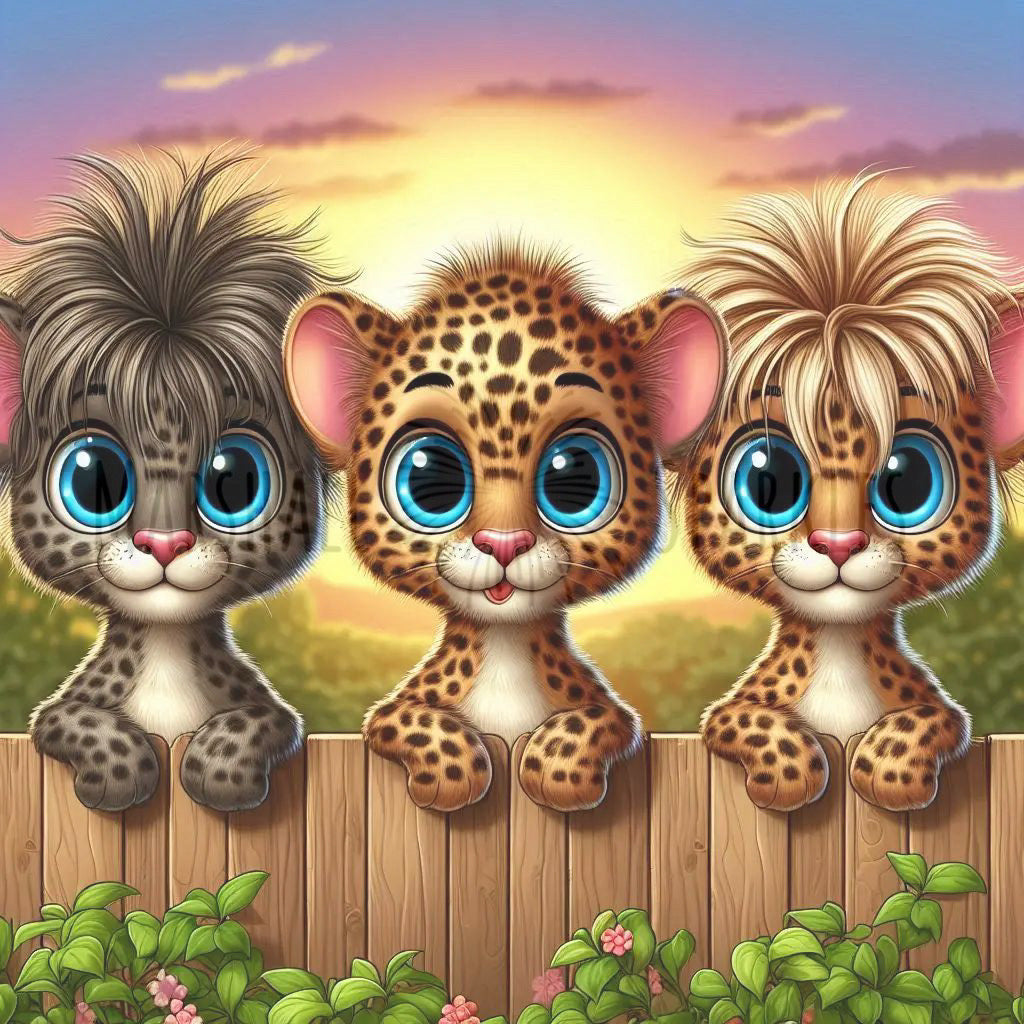 Over the Fence - Leopard © 40x40 (print to order)