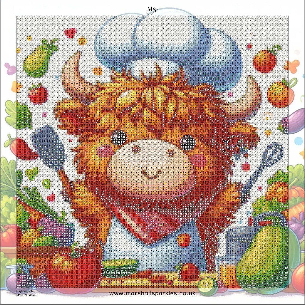 Highland Chef © 40x40 square fairy drill