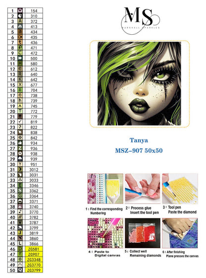 Tanya © 50x50 Square Sparkles Drill™