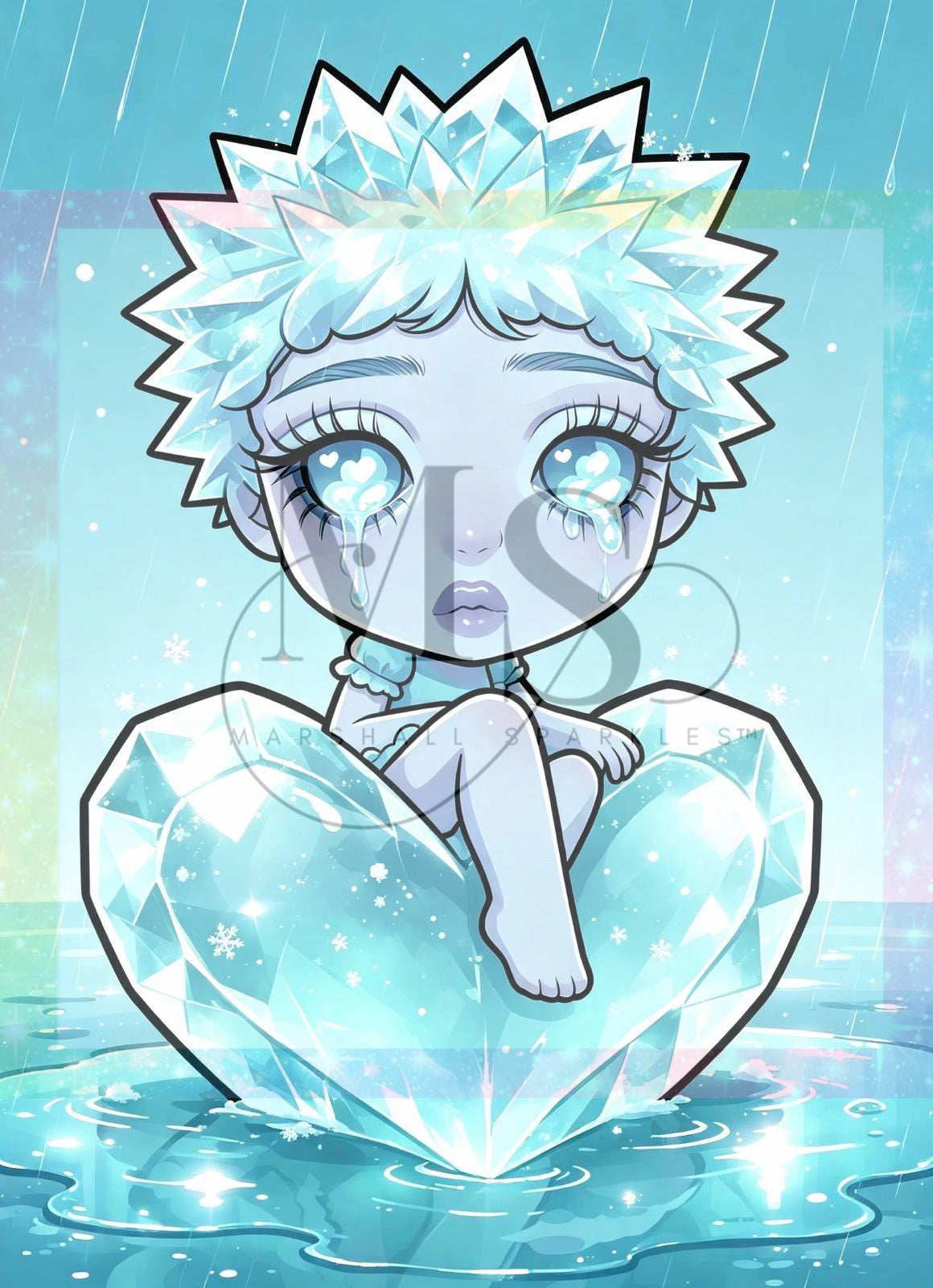 Glacielle Heartshard © 50x65 with Neon Drills