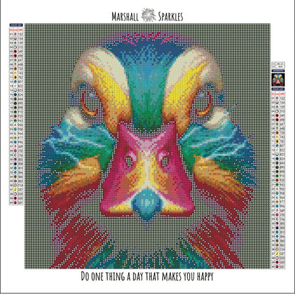 Rainbow Duck  © 40x40 Round Partial Crystal Drill