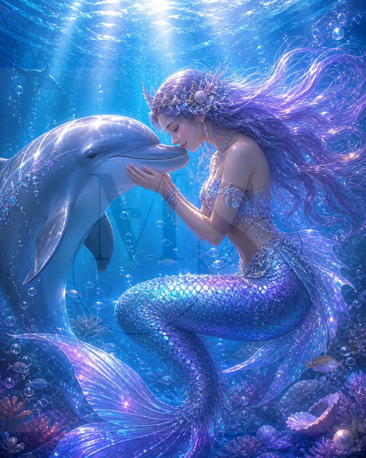 The Dolphins Guardian © 60x75 by KT Designs