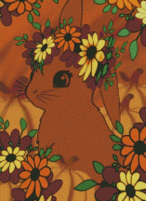 Pumpkin Patch (Hand Drawn) © 40x55 by Rachel Diamond