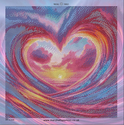Heart © 40x40  Square FULL FAIRY OR FULL CRYSTAL DRILL (print to order)