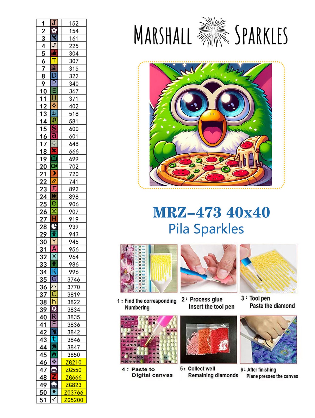 Pila Sparkles © 40x40 Round Fairy Drills