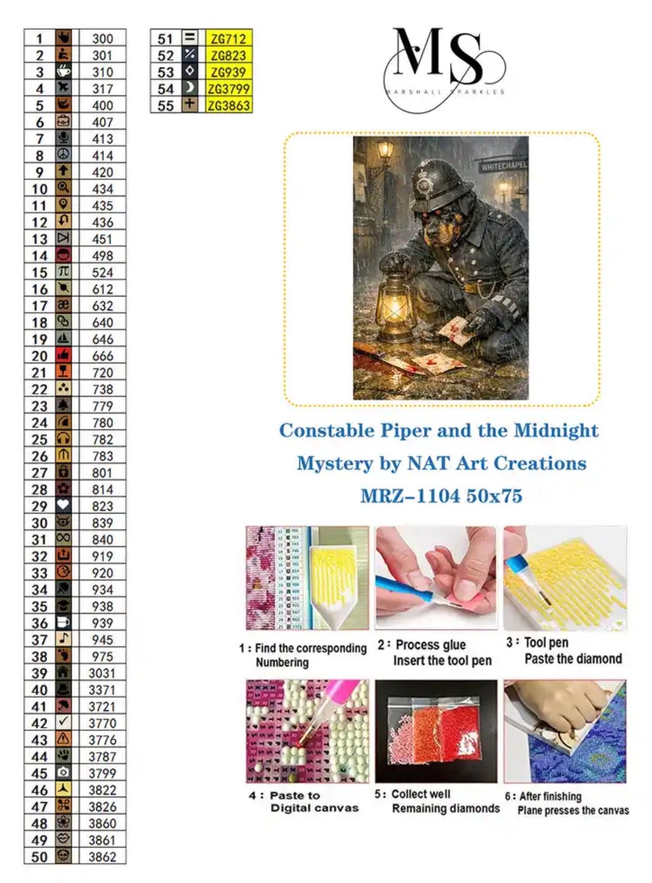 Constable Piper and the Midnight Mystery © 50x75 by NAT Art Creations