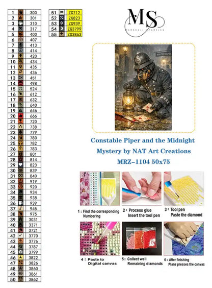 Constable Piper and the Midnight Mystery © 50x75 by NAT Art Creations