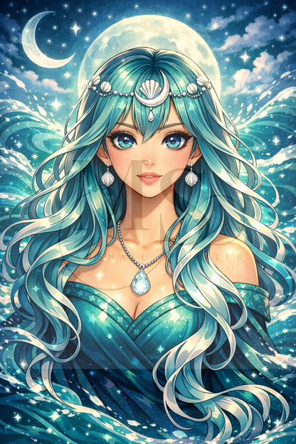 Turquoise Moon © 50x75