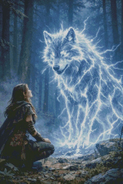 The Wolf of the Eternal Storm © 60x90 by Tally @ NAT Art Creations