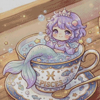 The Teacup Zodiac - Pisces © 50x50 by RG Designs