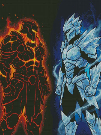 Fire & Ice Warrior Stare © 60x80