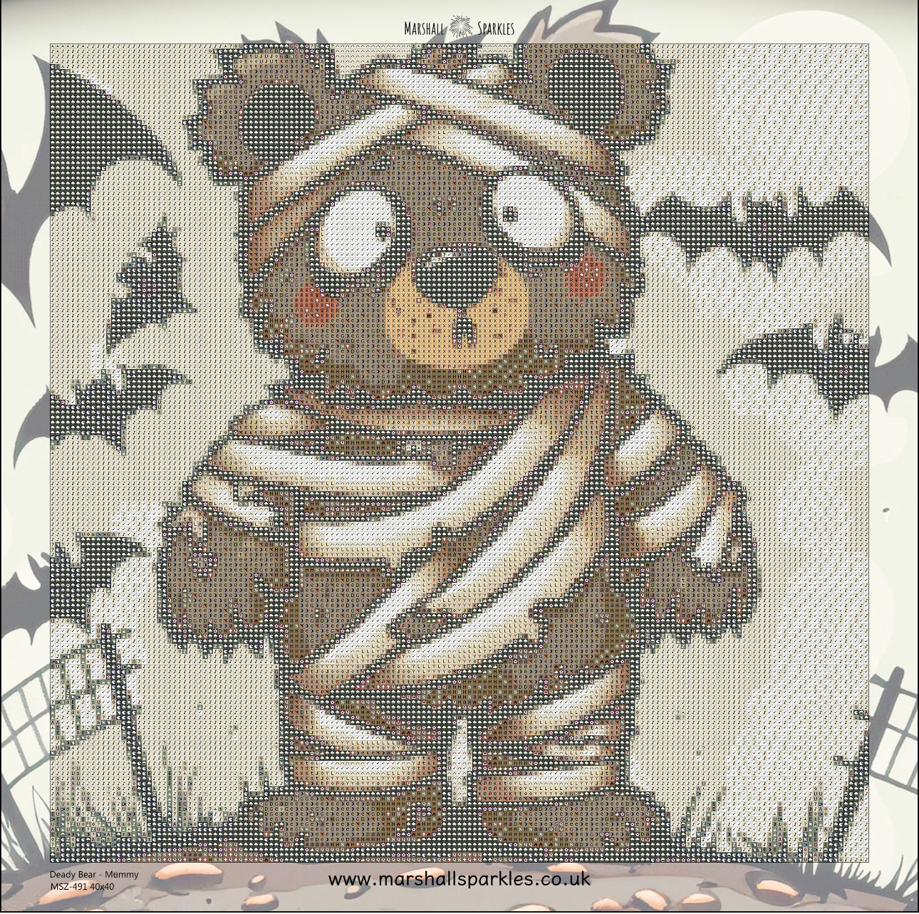 Deady Bear - Mummy © Square Fairy Drill 40x40