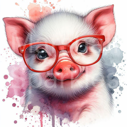 Piglet Splash Glasses ©  40x40