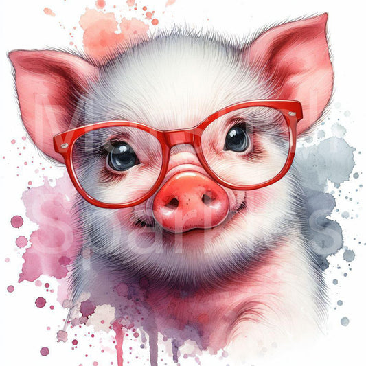 Piglet Splash Glasses ©  40x40