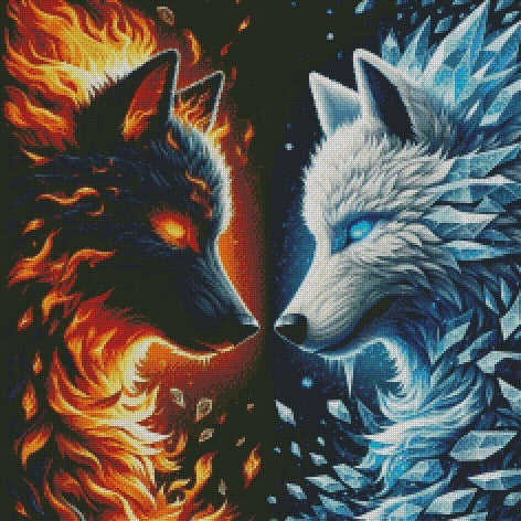 Fire Wolf Vs Ice Wolf 4 © 60x60