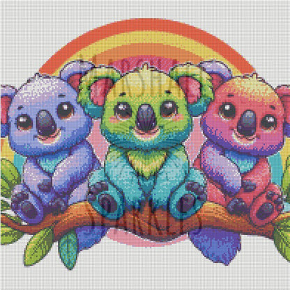 Koala Rainbow © 50x50 (print to order)