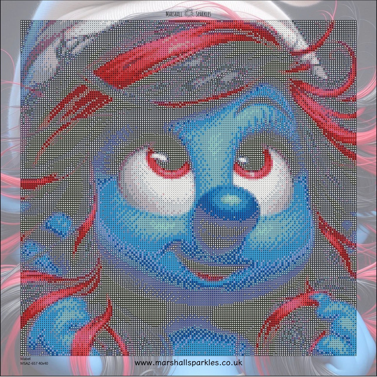 Mabel © 40x40 includes Fairy & AB drills (print to order)