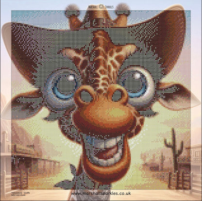 Yellowstone - Giraffe © 40x40 Round Fairy Drill