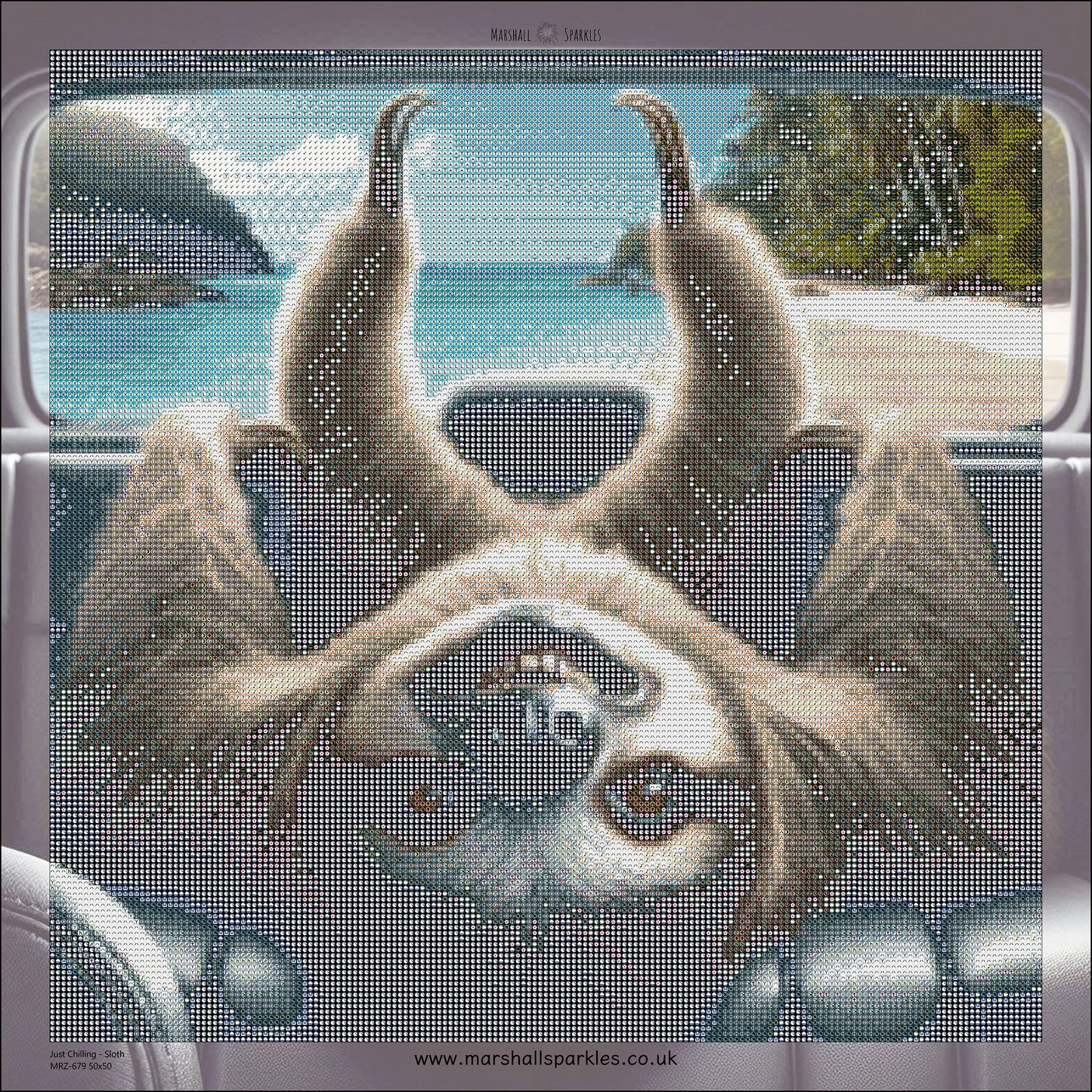 February Just chilling - Sloth © 50x50 Round Fairy Drill